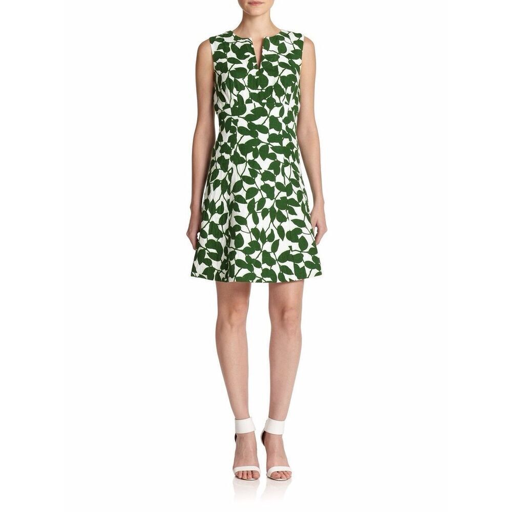 Kate Spade Garden leaves a line dress women's size 8 NEW WITH TAGS $348